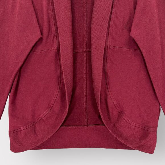 Banana Republic Factory Open Circular Cardigan Women M Red Long Sleeve Knit F02 - Picture 5 of 11